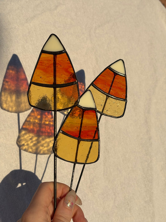 Candy Corn Plant Stakes